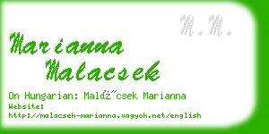 marianna malacsek business card